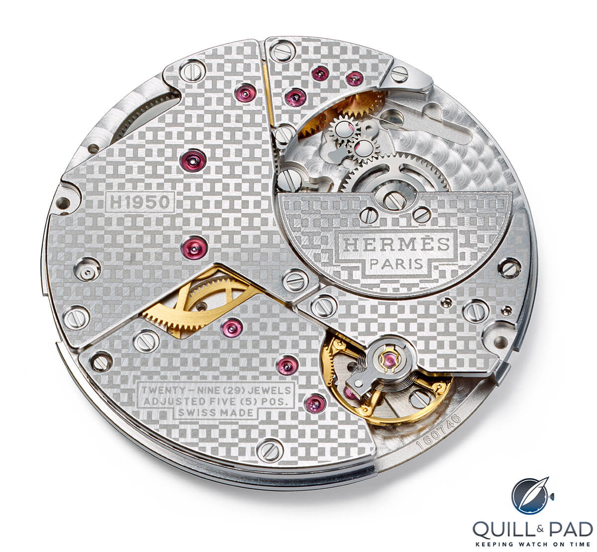Nicely decorated Caliber H1950 of the Slim d’Hermès Koma Kurabe (photo courtesy Claude Joray)