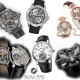 Tourbillon watches pre-selected for the 2015 GPHG. Clockwise from top left: Antoine Preziuso Tourbillon of Tourbillons, Blancpain L-evolution C, Tourbillon Carrousel, Bovet 1822 Braveheart, MB&F Horological Machine N°6, Ulysse Nardin Ulysse Anchor Tourbillon and Greubel Forsey Tourbillon 24 Secondes Vision