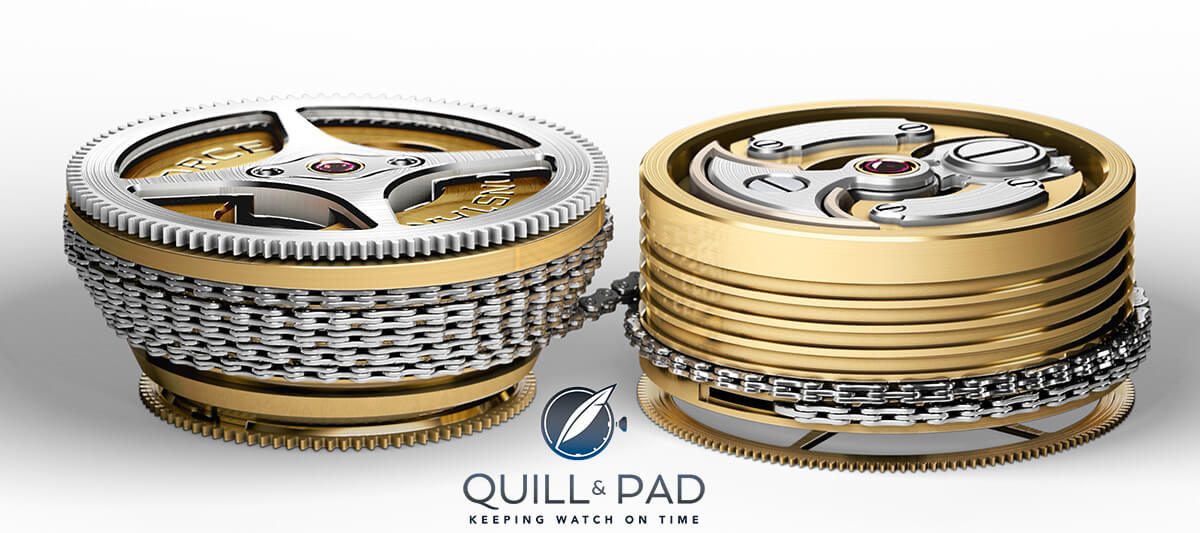 The chain and fusée of Ferdinand Berthoud Caliber FB-T.FC