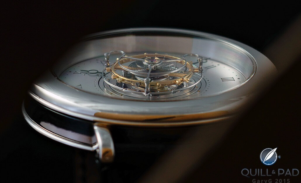 The central flying tourbillon of the Haldimann H1