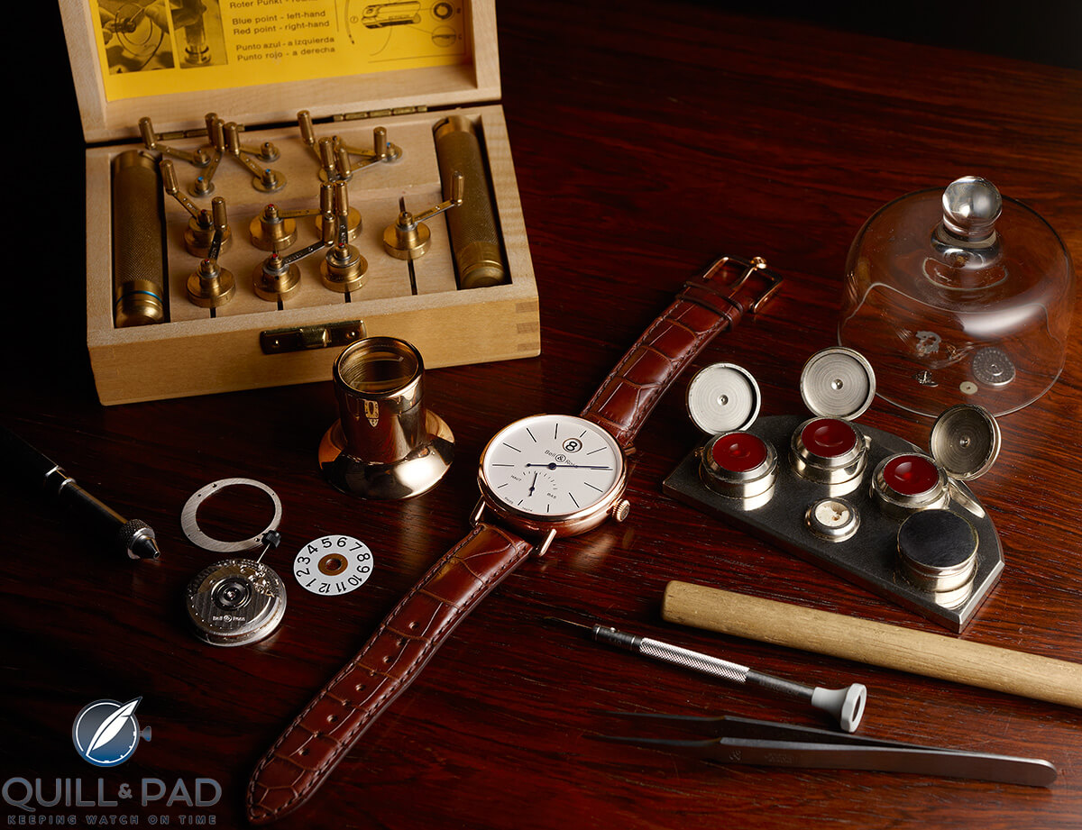 Still life: Bell & Ross Vintage WWI Heure Sautante in pink gold