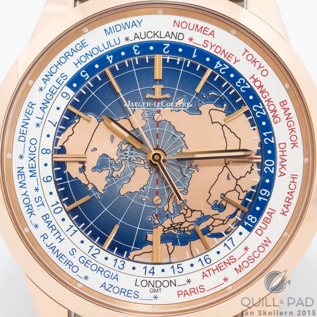 The intricately printed planisphere of the Jaeger-LeCoultre Geophysic Universal Time