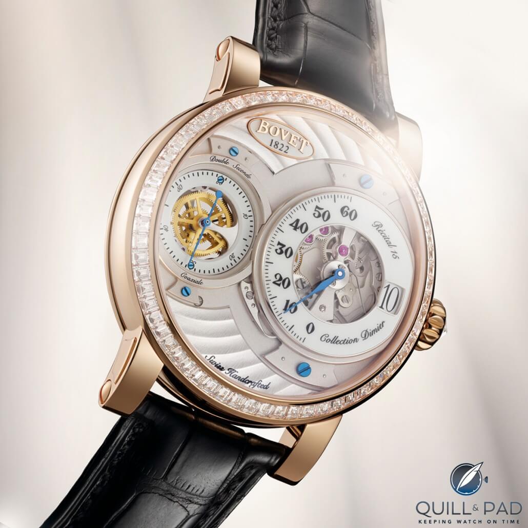 Bovet Dimier Récital 15 in red gold with diamond-set bezel