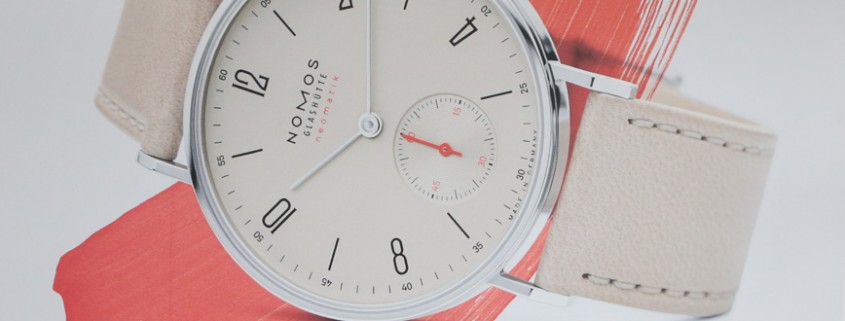 All of the Nomos Glashütte Neomatik have a splash of bright orange
