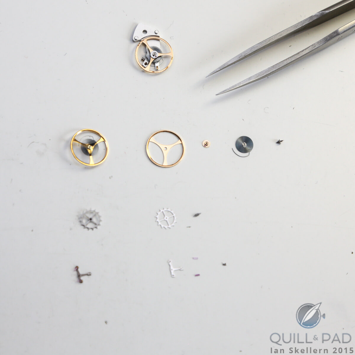 Nomos Glashütte Swing System regulator components destined for automatic Caliber DUW 3001