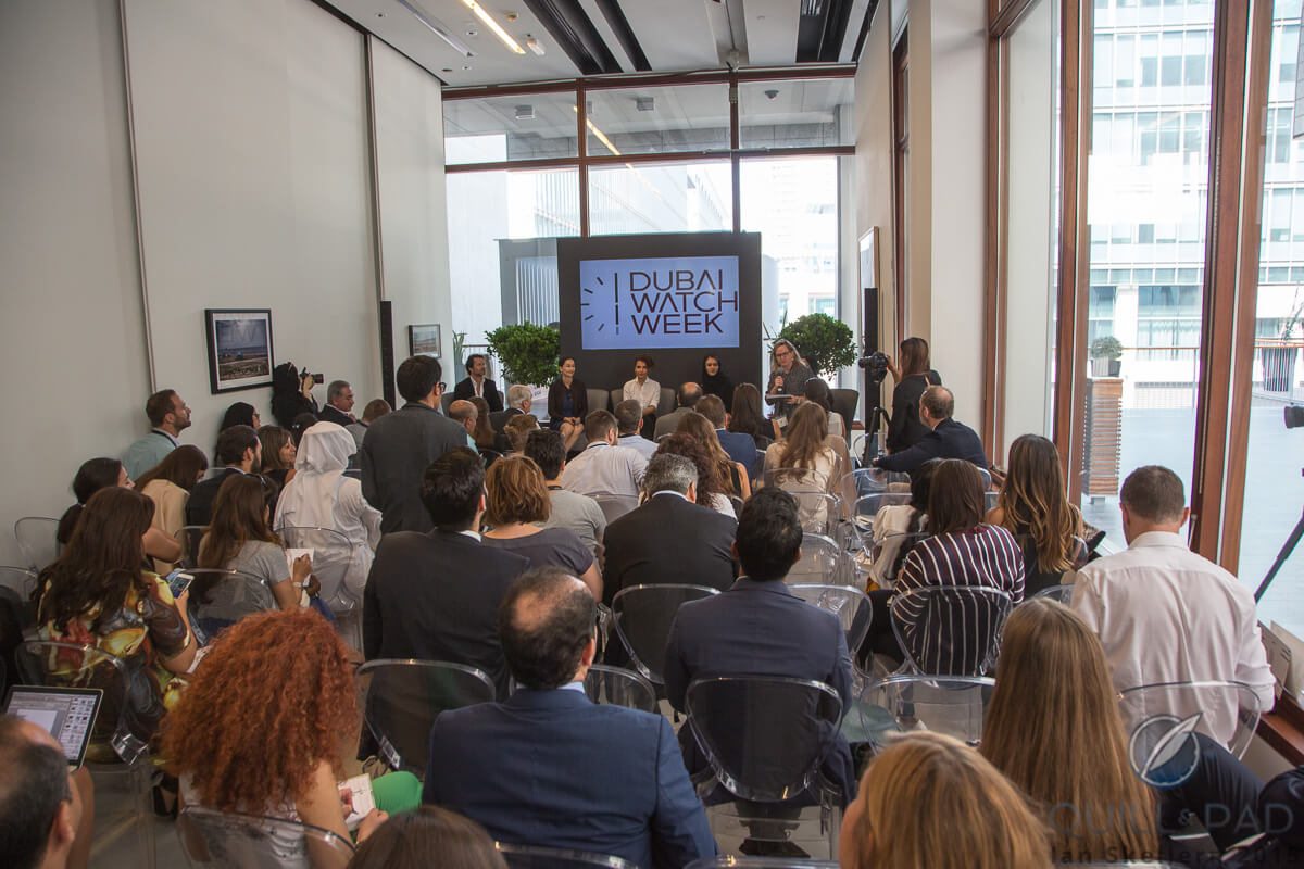The seminar room is usually packed at Dubai Watch Week