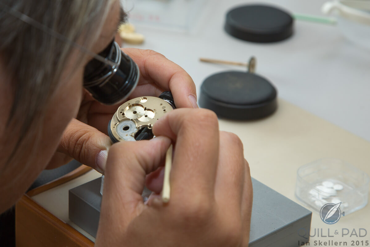 Hand finishing is taken very seriously at Romain Gauthier