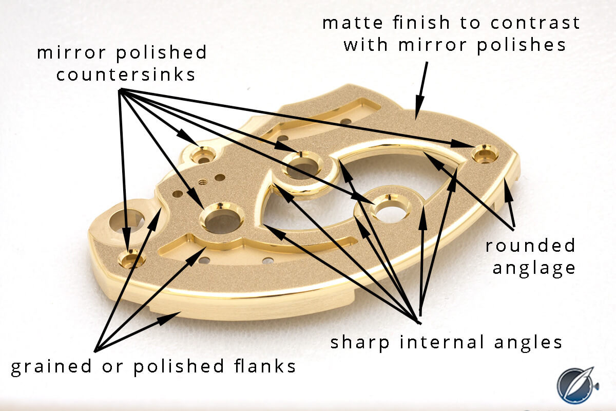 Just a few of the critical points that have to be carefully hand finished on this lower constant force bridge for Romain Gauthier's Logical One