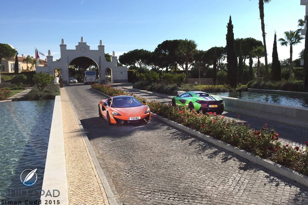 Orange and green McLaren 570S