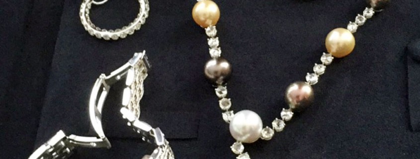 All three borrowed pieces of Chopard jewelry, ready to go to the 2015 Grand Prix d’Horlogerie de Genève
