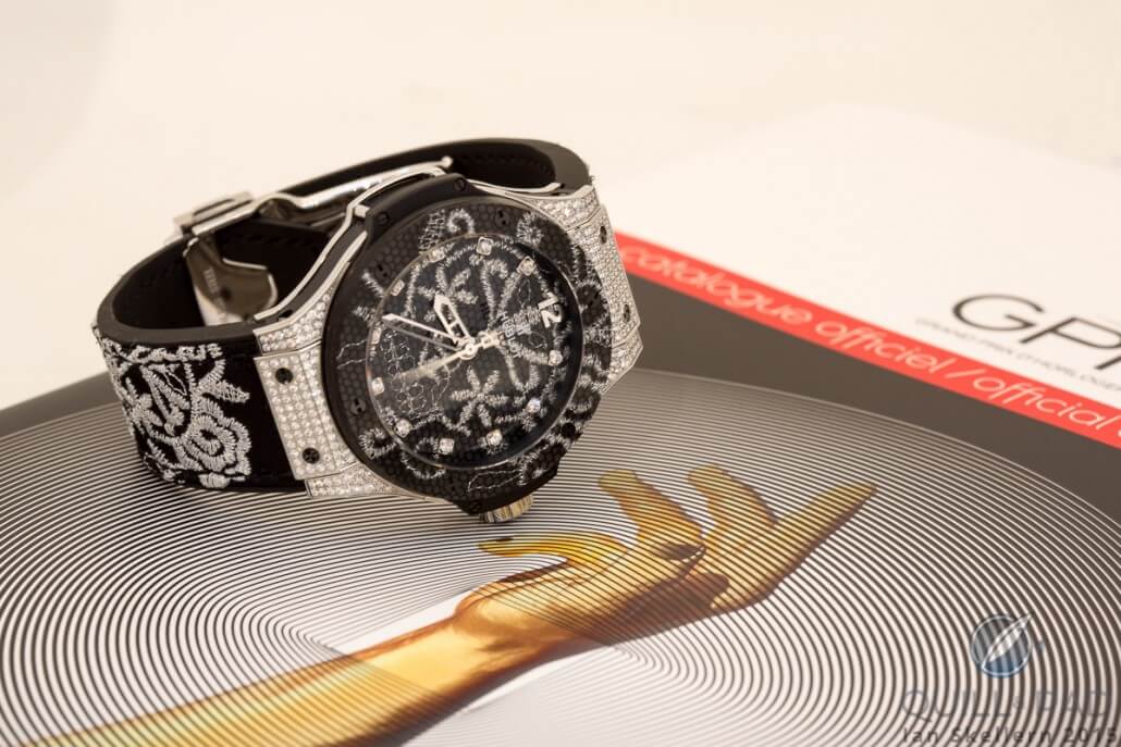 The Hublot Big Bang Broderie, winner of the Ladies watch category at the 2015 Grand Prix d’Horlogerie de Genève