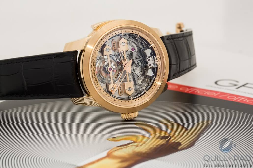 Girard-Perregaux Minute Repeater Tourbillon with Gold Bridges: winner of the Striking category at the 2015 Grand Prix d’Horlogerie de Genève