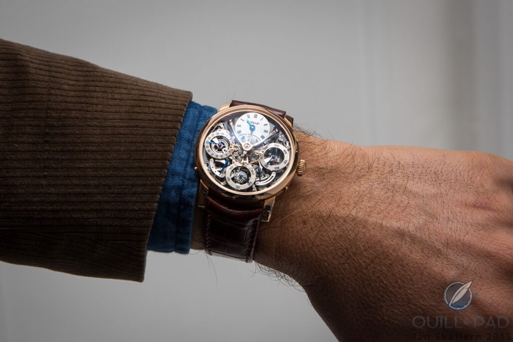 MB&F Legacy Machine Perpetual on the wrist