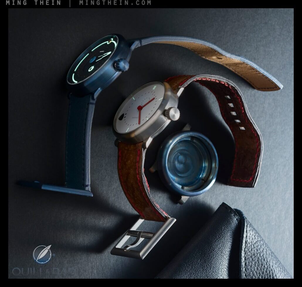 Both of Ming Thein’s Ochs und Junior watches display his first name on the dial