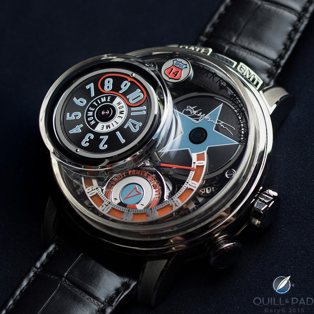 What song does it play: tantalizing grooves on the aesthetic disc of the Harry Winston Opus 14