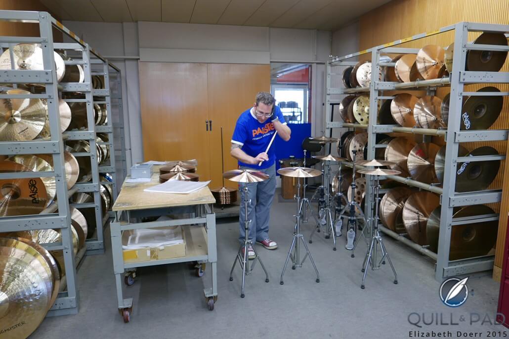 Quality control is performed on every single cymbal at the Paiste factory, and it is all done by ear