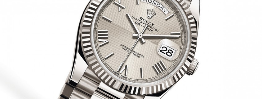 Rolex Day-Date 40 in white gold with quadrant dial
