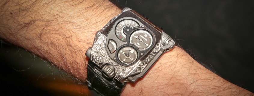 The Urwerk EMC Pistol on the wrist