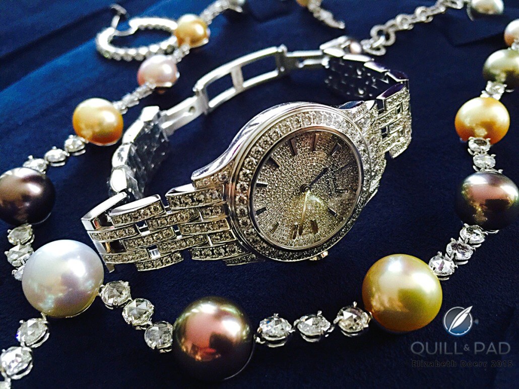 The fully diamond-set Chopard Classic that I wore to the 2015 Grand Prix d’Horlogerie de Genève