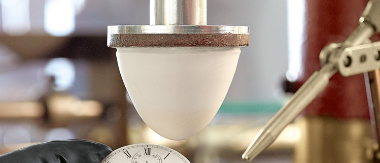 printing at Glashütte Original's dial maker in Pforzheim, Germany