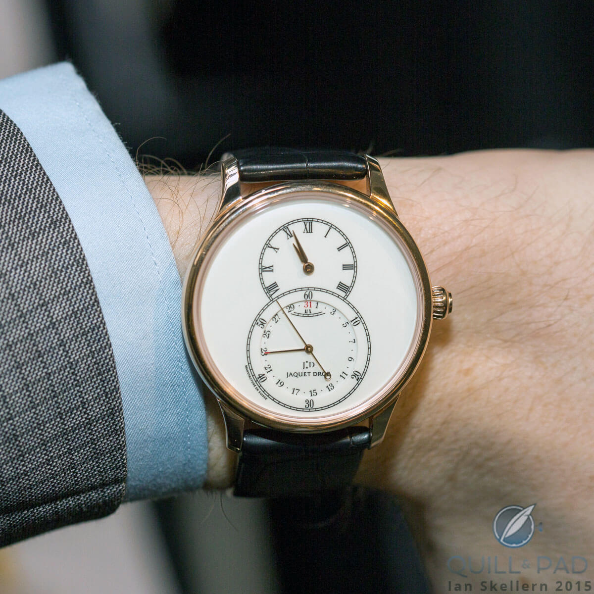 Jaquet Droz Grande Seconde Deadbeat wristshot