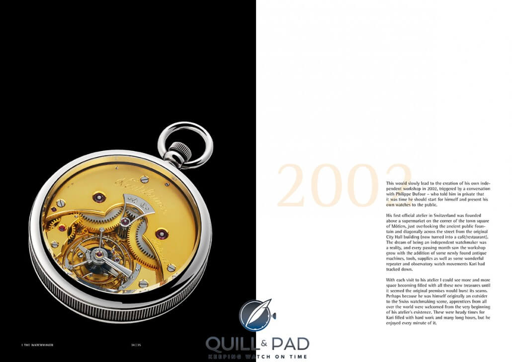 From the book ‘Kari Voutilainen Horlogerie d’Art’ by Theodore Diehl
