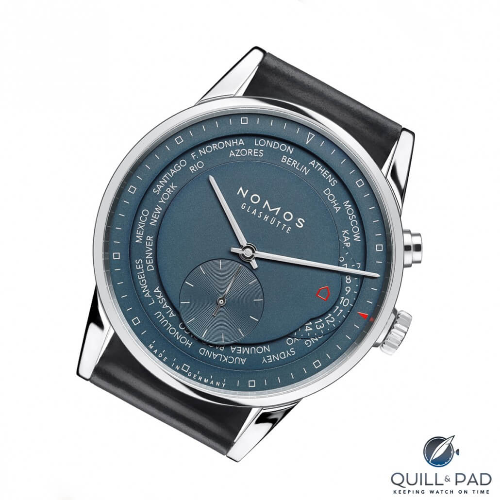 Nomos Glashütte Zürich Weltzeit True Blue