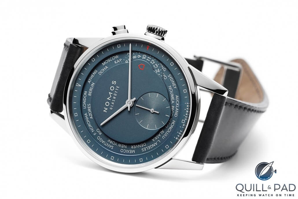 Nomos Glashütte Zürich Weltzeit True Blue