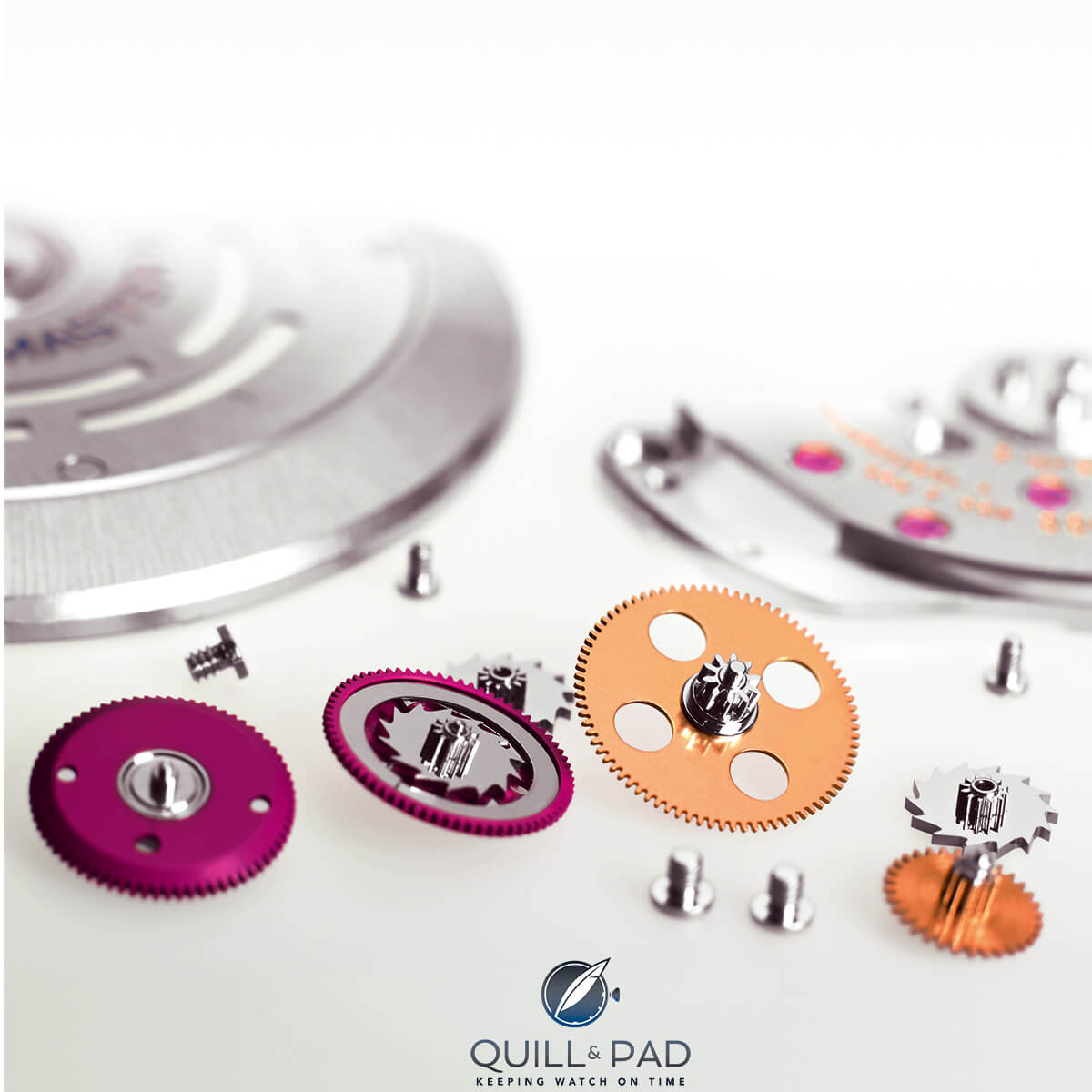 The components making up the bi-directional winding system of the Rolex Caliber 3135