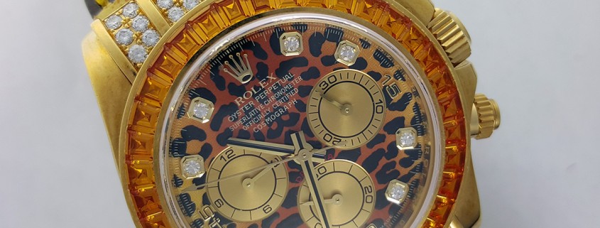 A very subtle Rolex Cosmograph Daytona from the Kim Rothstein liquidation auction (photos courtesy Hess Fine Art