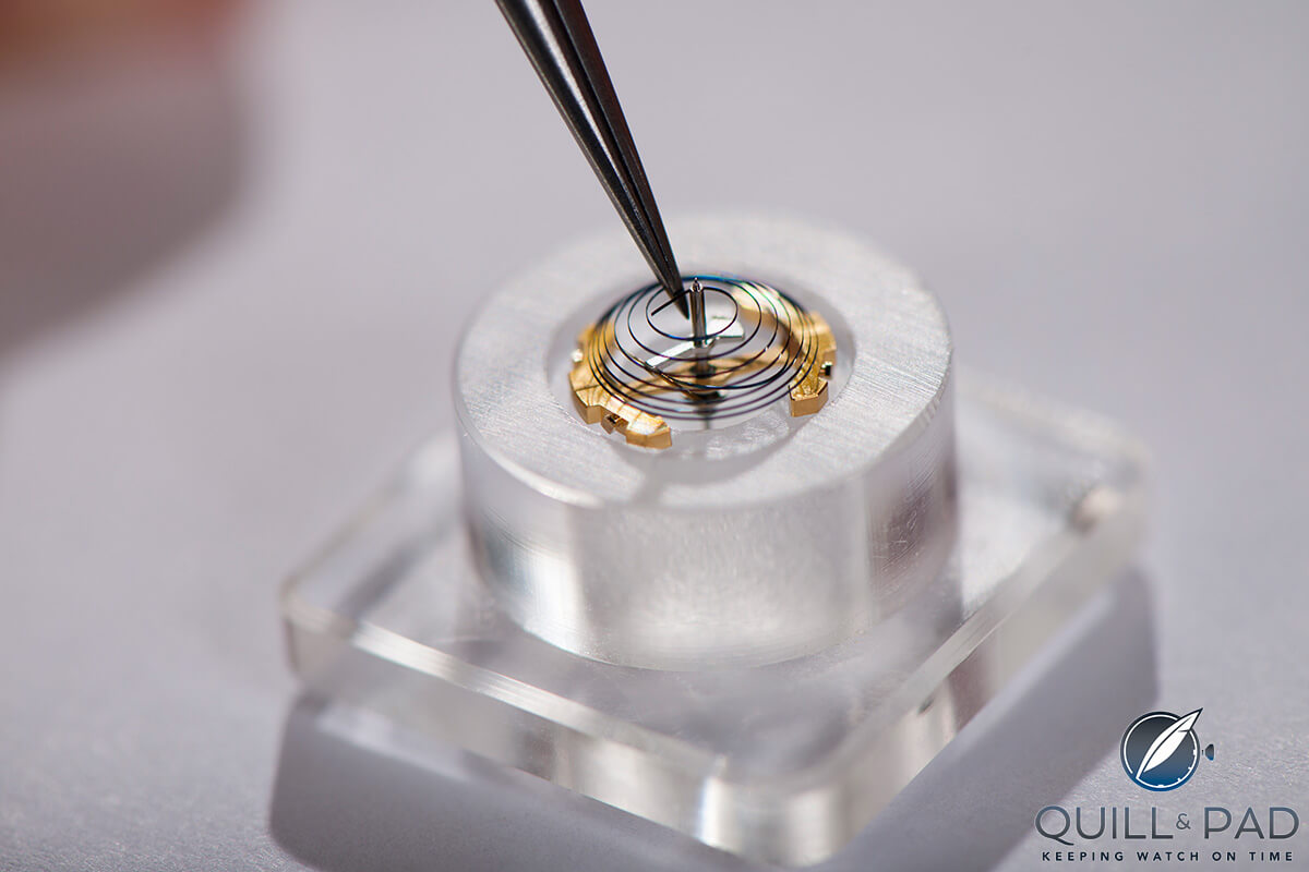 Semi-spherical hairspring in the aeger-LeCoultre Tribute Gyrotourbillon