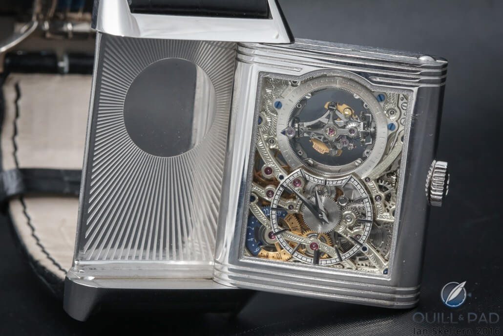 Back side of the Jaeger-LeCoultre Reverso Tribute Gyrotourbillon