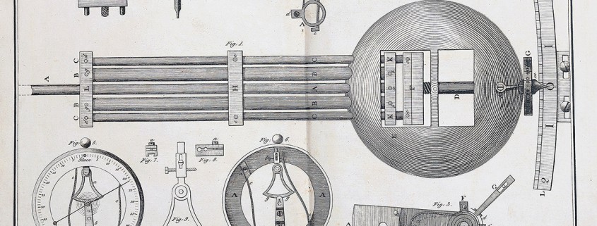 Diagram from a book by Urbain Jürgensen, part of the F.P. Journe/Sabrier library at the Journe atelier in Geneva