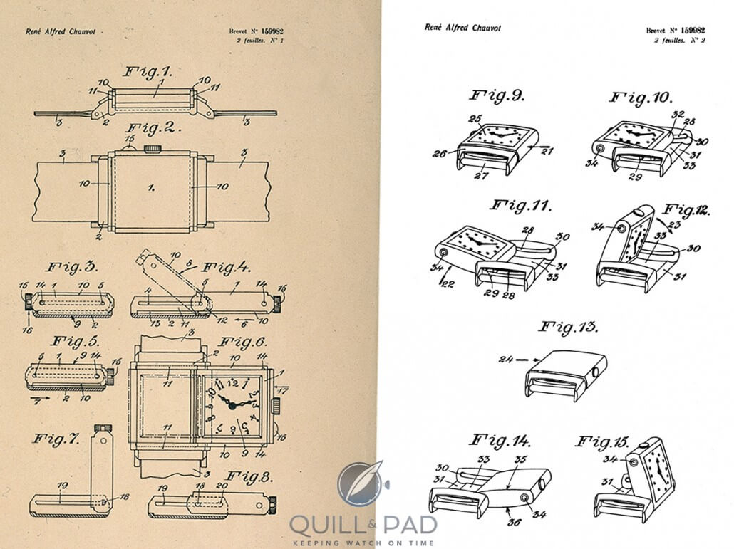 The patent for the Jaeger-LeCoultre Reverso from 1931