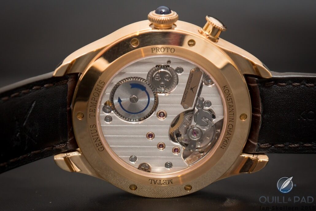 View through the display back of Konstantin Chaykin's Genius Temporis