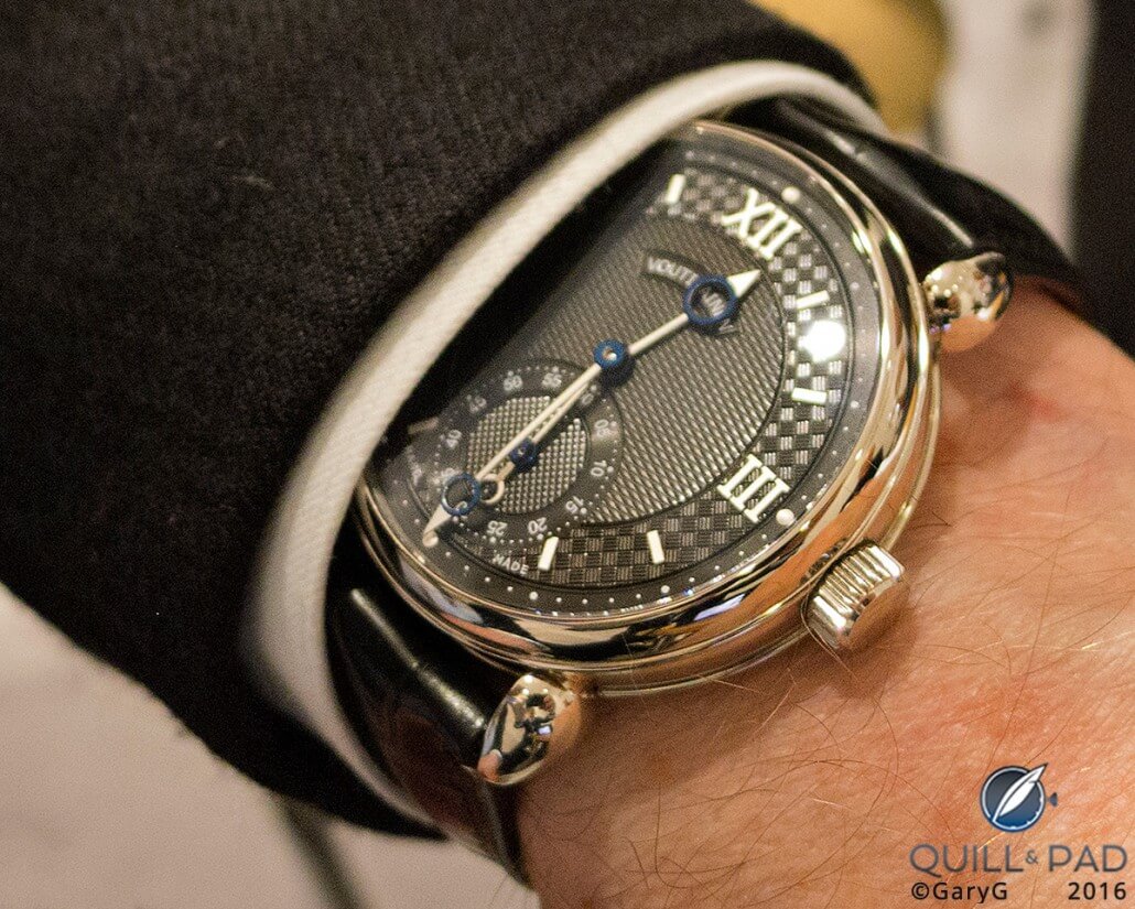 The Kari Voutilainen “all black” Vingt-8 on the prospective owner’s wrist
