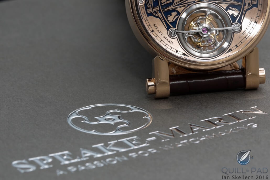 The beautiful tourbillon of a unique version of the Speake-Marin Dong Son Tourbillon