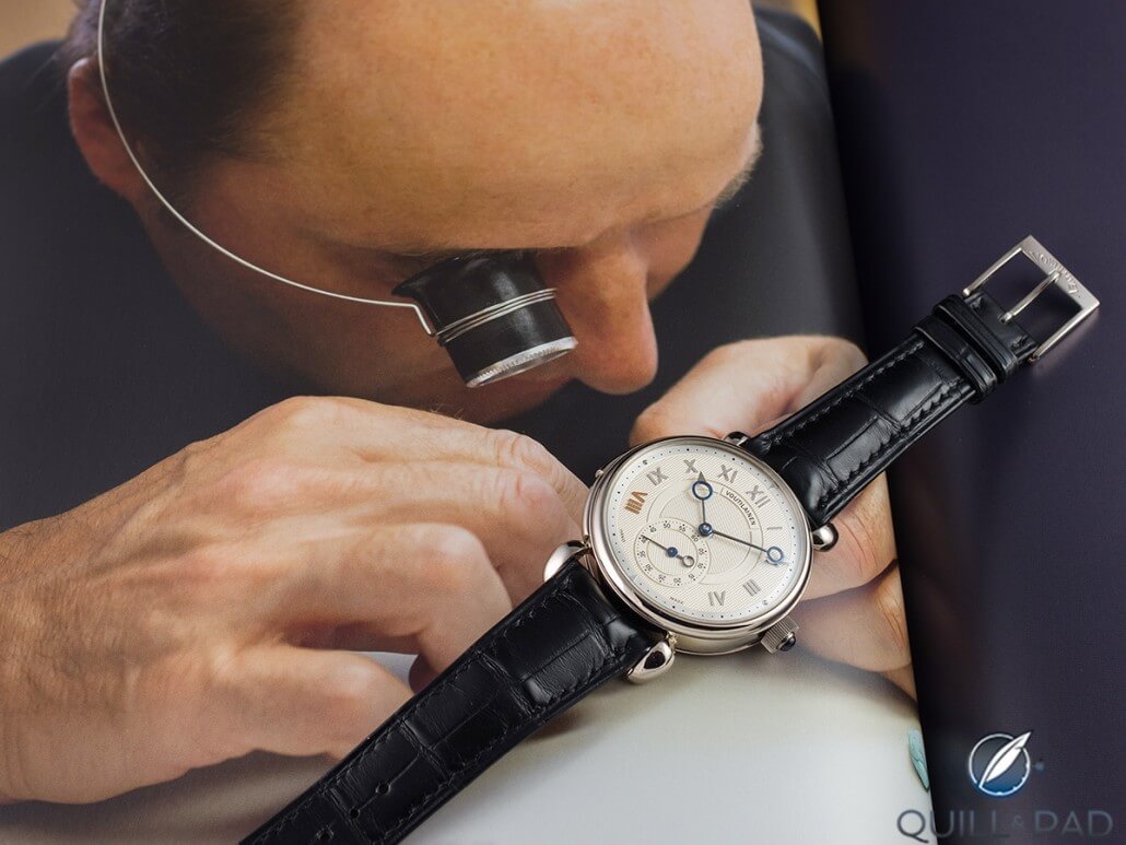 Coherent and classical: Voutilainen Masterpiece 8 decimal repeater(background photo courtesy Theodore Diehl)