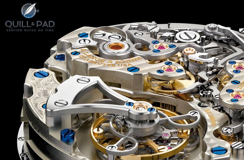 A closer look at the A. Lange & Söhne Datograph Perpetual Tourbillon's tourbillon