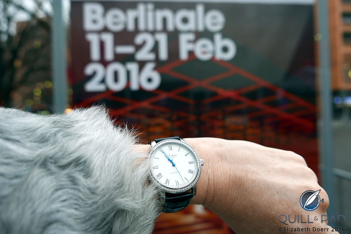 Diamond set Glashütte Original Senator Automatic on the wrist