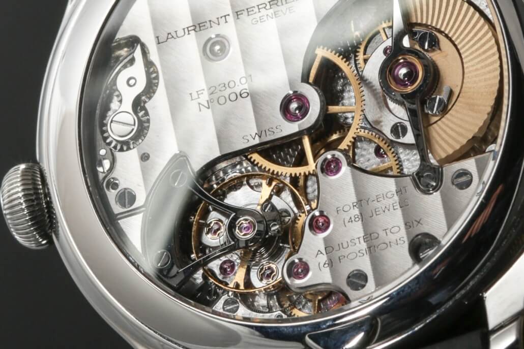 The Laurent Ferrier Galet Traveller Boréal features a natural escapement with silicon components