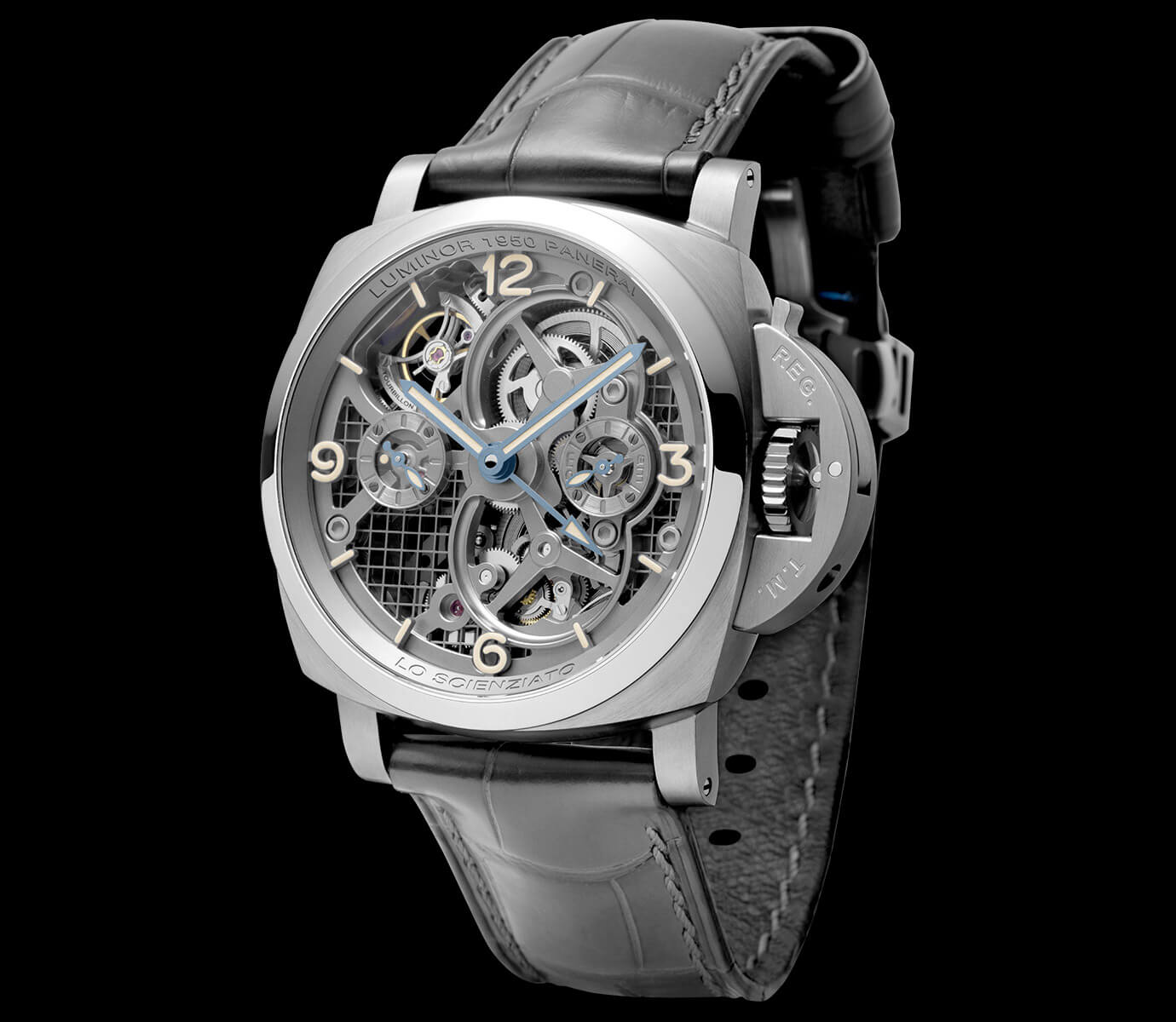 Panerai Lo Scienziato Luminor 1950 Tourbillon GMT Titanium