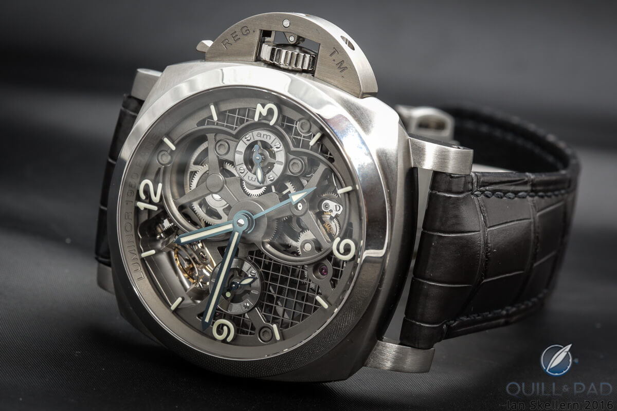 Panerai Lo Scienziato Luminor 1950 Tourbillon GMT Titanium