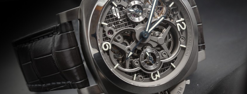 Panerai Lo Scienziato Luminor 1950 Tourbillon GMT Titanium