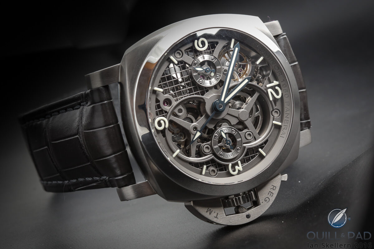 Panerai Lo Scienziato Luminor 1950 Tourbillon GMT Titanium
