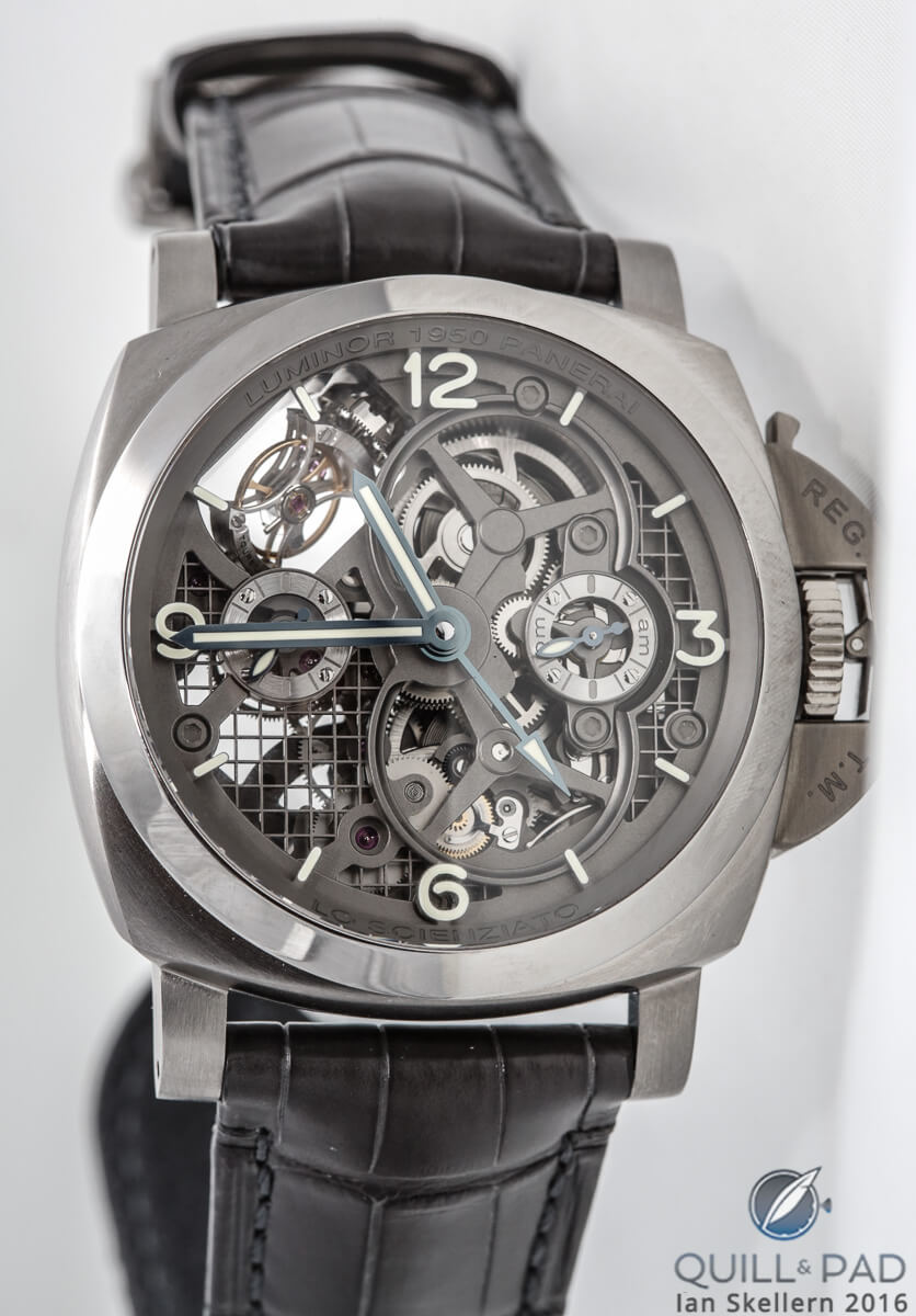 Panerai Lo Scienziato Luminor 1950 Tourbillon GMT Titanium