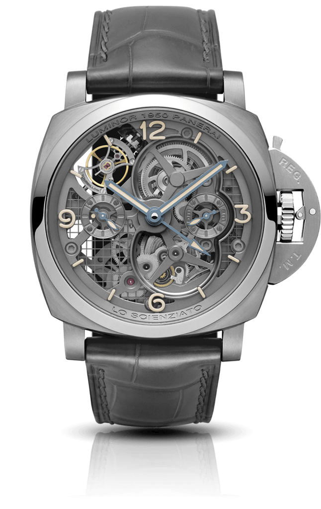 Panerai Lo Scienziato Luminor 1950 Tourbillon GMT Titanium