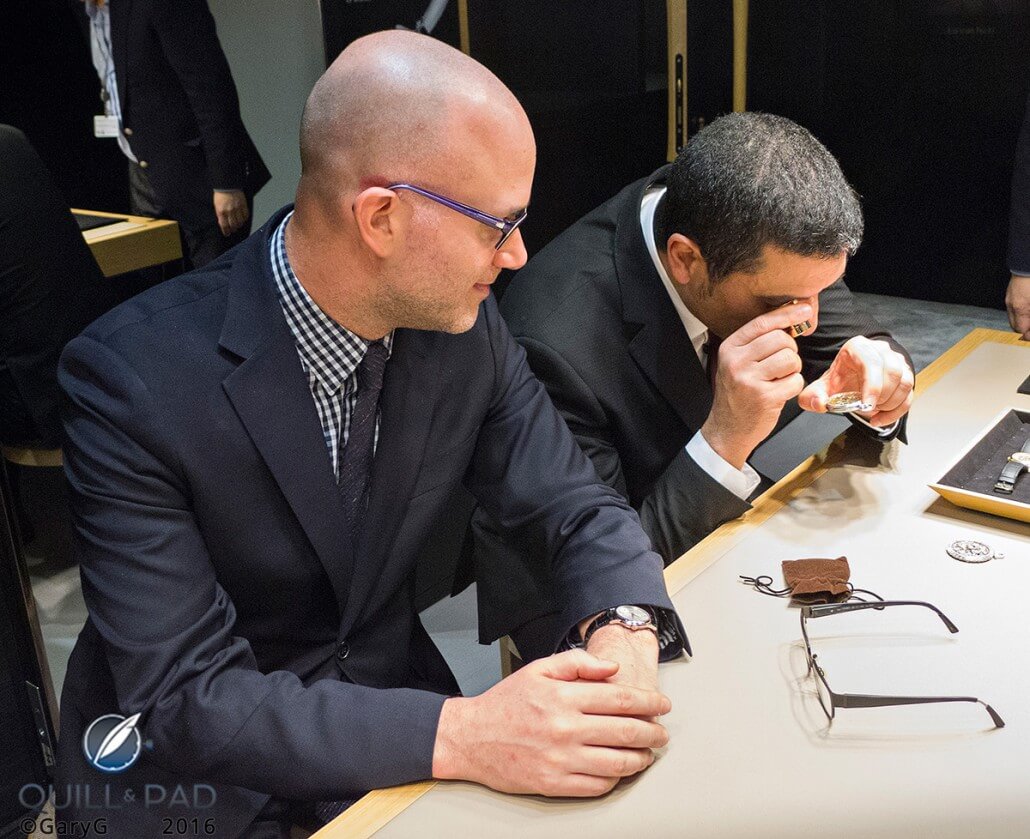Audemars Piguet historian Michael Friedman and Giulio Papi with the G.N. Papi 1