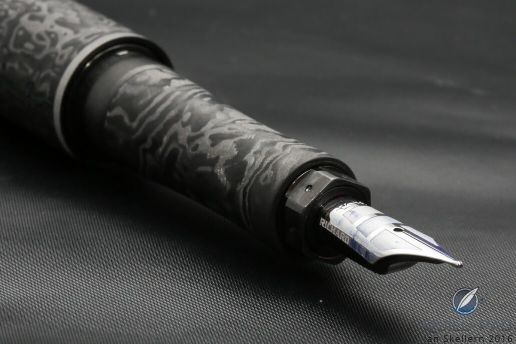 18-karat white gold nib of the Richard Mille RMS05 Mechanical Fountain Pen