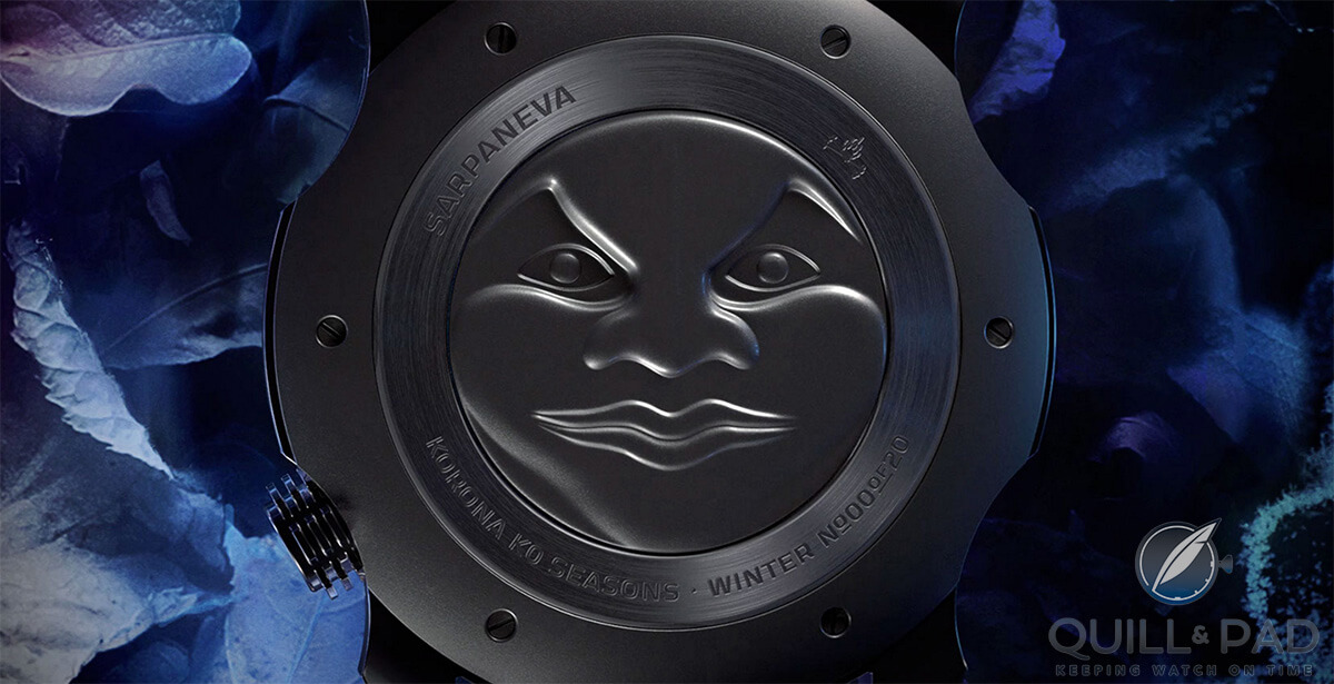 The back of the Korona Seasons feature Sarpaneva's signature face